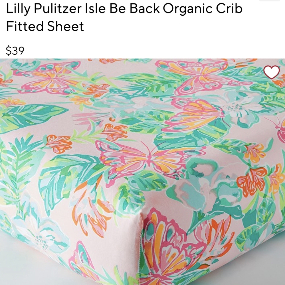 Lily Pulitzer Isle Be Back Crib Sheet